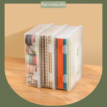 Caja de almacenamiento de libros A4, organizador de documentos, caja organizada, caja de almacenamiento de papelería para datos, certificados, papelería