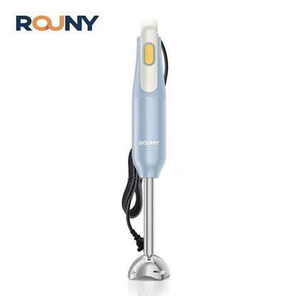Batidora de mano de inmersión con cuchillas de acero inoxidable para mezclar alimentos en la cocina, azul claro, clásica básica