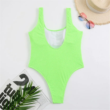 Sexy Solid Swimwear Female One Piece Swimsuit Closed Push Up Women's Swimming Bathing Suits Bodysuit Beach Pool Bather 2025