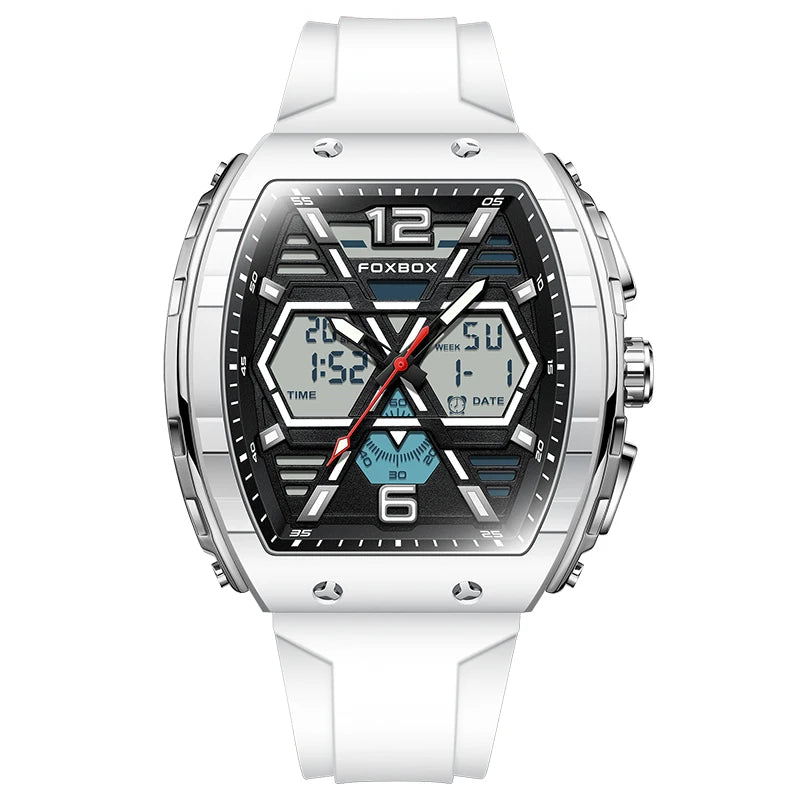 Reloj militar digital LIGE para hombre, resistente al agua hasta 50 m, LED, de cuarzo, deportivo, grande, Masculino