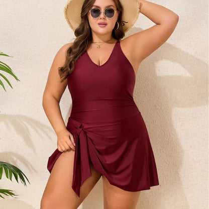 Traje de baño tankini de talla grande para mujer 2025, bikini de talla grande, traje de baño de una pieza para mujer, traje de baño de playa, monokini