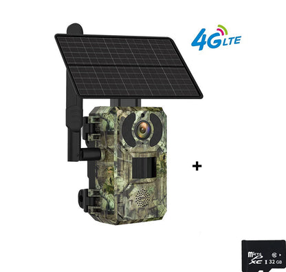 Cámara de rastreo 4G LTE con energía solar, 4MP, PIR, visión nocturna activada por movimiento, inalámbrica, celular, para caza de fauna silvestre Ucon