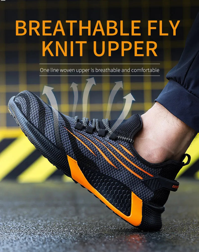 Zapatos de seguridad para hombre, zapatillas de trabajo antiperforación, calzado laboral indestructible, botas de trabajo ligeras para hombre, botas de seguridad.