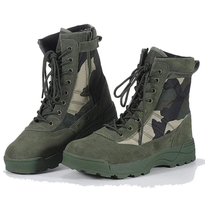 Botas de combate para hombre, botines tácticos de caña alta (tallas 36-46), calzado de seguridad para trabajo, botas de motociclista.