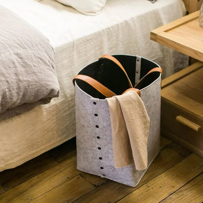 Cesta de fieltro para guardar ropa, juguetes, organizar, contenedor, moderna, sencilla, de lujo, artística, para decoración de habitaciones.