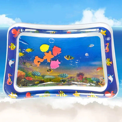 Colchoneta inflable para jugar boca abajo, colchoneta de juego premium para bebés, cojín de agua inflable, gimnasio interactivo para bebés, juguetes para el desarrollo sensorial.