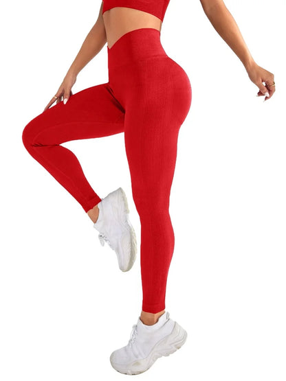 Leggings deportivas para mujer, cintura en V, elásticas, efecto push-up en glúteos, pantalones de fitness con realce de cadera y cintura alta, mallas de yoga sin costuras, ajustadas.
