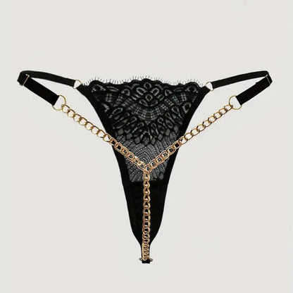 Tangas y bragas transparentes de encaje, tipo G-string, para mujer, con abertura en la cadera, estilo perla, huecas, de encaje sólido, lencería erótica femenina.