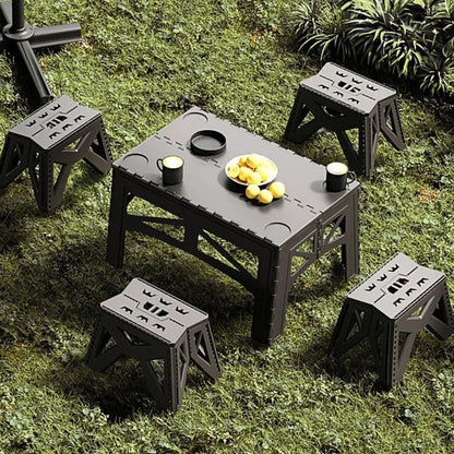 Mesa plegable de plástico para exteriores, portátil, para camping, picnic, sencilla, práctica, ligera, de lujo.
