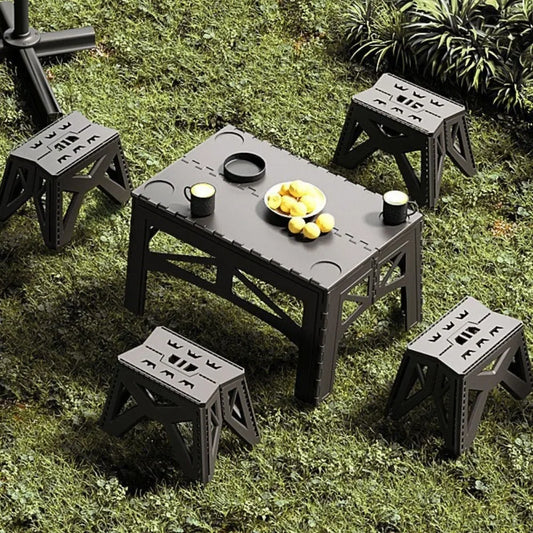 Mesa plegable de plástico para exteriores, portátil, para camping, picnic, sencilla, práctica, ligera, de lujo.