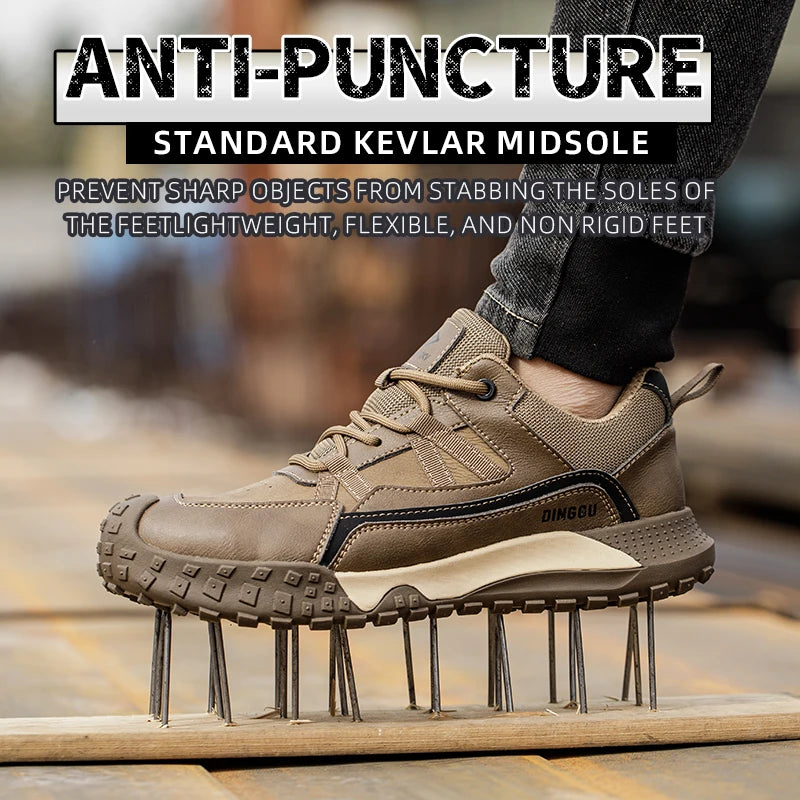 Zapatos de seguridad para hombre, zapatillas de trabajo, botas de seguridad indestructibles, zapatos ajustables con puntera de acero, zapatos deportivos de seguridad, dropshipping