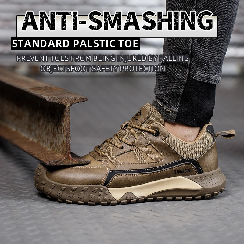 Zapatos de seguridad para hombre, zapatillas de trabajo, botas de seguridad indestructibles, zapatos ajustables con puntera de acero, zapatos deportivos de seguridad, dropshipping