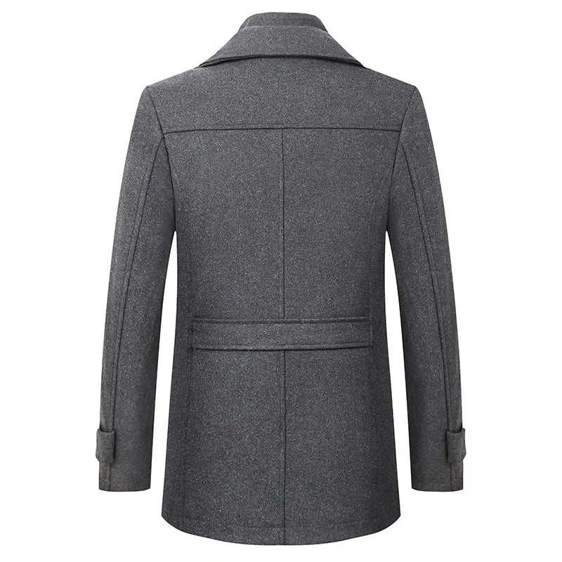 Abrigo de lana para hombre, nuevo modelo 2023, informal, de negocios, a la moda, grueso, cálido, extra moderno, chaqueta de moda fluida.