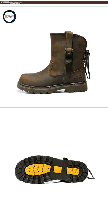 Zapatos de senderismo para hombre, botas de caza impermeables, botines tácticos de combate en el desierto, zapatos de trekking, zapatillas de trabajo de cuero para caminar para mujer