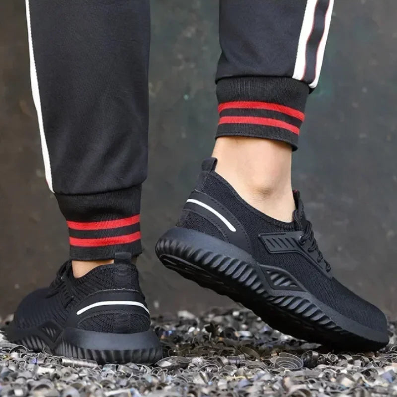 Calzado de protección para hombre, zapatos con puntera de acero, calzado de seguridad, calzado táctico para hombre, zapatillas de moda para hombre y profesionales de la seguridad laboral.