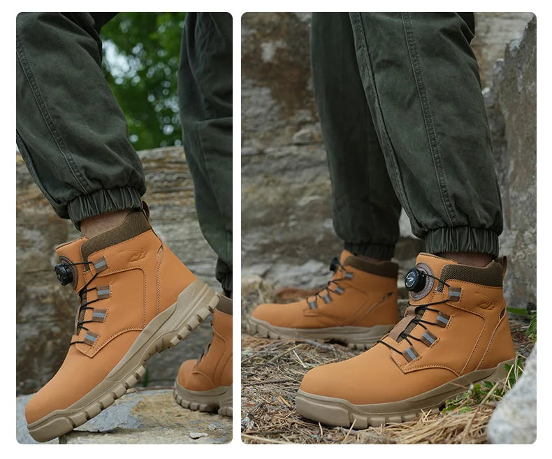 Botas de trabajo de seguridad de invierno para hombre y mujer, tallas 47 y 48, impermeables, ligeras, con puntera de acero, calzado de seguridad protector para hombre.