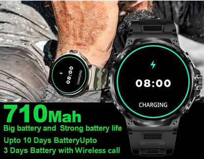 Reloj inteligente Ultra HD de 1,85 pulgadas para hombre, con GPS, pulsera deportiva para exteriores, batería grande de 710 mAh, reloj de seguimiento de actividad física para Android e iOS.