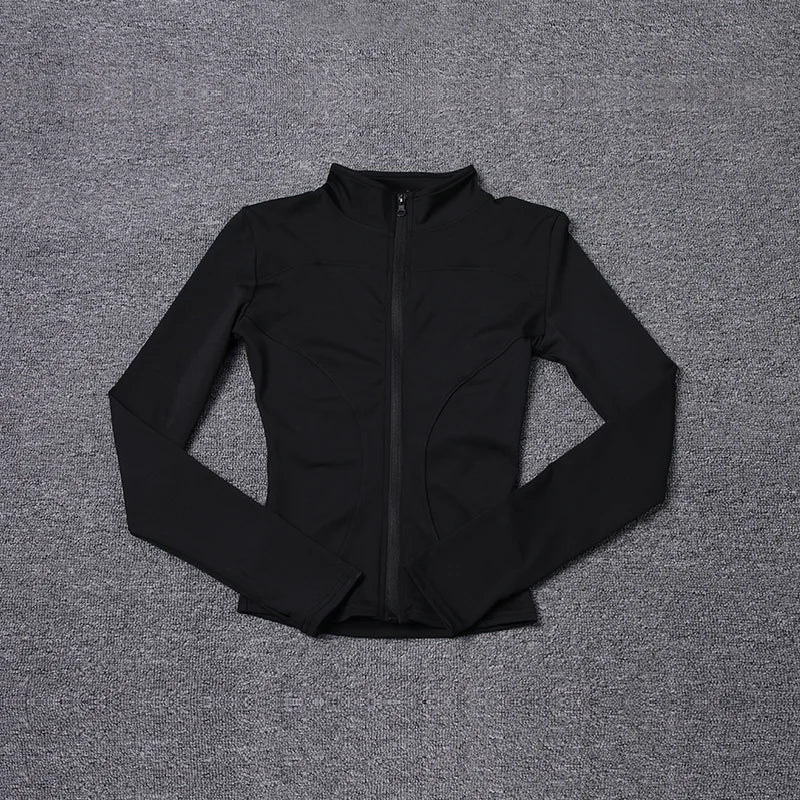 Chaqueta deportiva de manga larga para mujer, abrigo de entrenamiento, ropa de entrenamiento de gimnasio, ropa deportiva de yoga