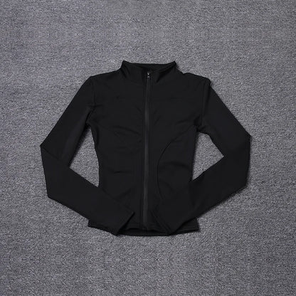 Chaqueta deportiva de manga larga para mujer, abrigo de entrenamiento, ropa de entrenamiento de gimnasio, ropa deportiva de yoga