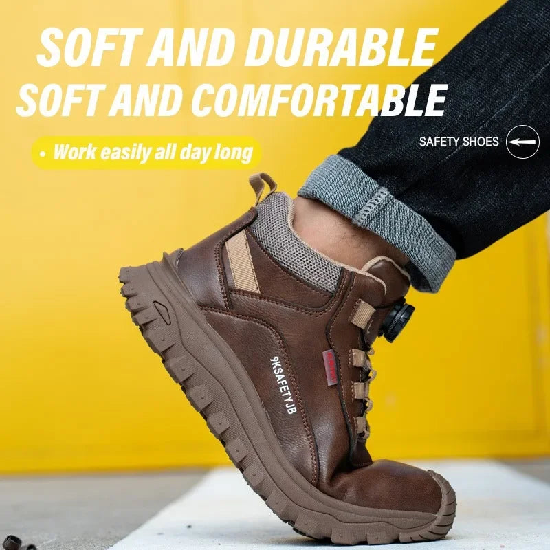 Nuevos zapatos de seguridad para hombre a la moda, aislantes 6KV, transpirables, impermeables, antideslizantes y cómodos.