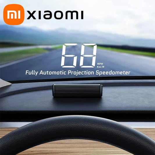 Velocímetro para vehículo Xiaomi KM/H HUD Head Up Display, velocímetro digital, GPS, brújula, proyector multifuncional para parabrisas de coche.