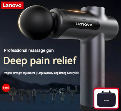 Pistola de fascia Lenovo N2 N3, masajeador muscular de relajación, de grado profesional, con pantalla táctil LED, cabezal de masaje de 6-8 funciones, regalo.