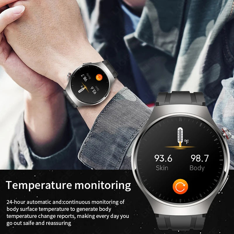 LIGE - Reloj inteligente para hombre Xiaomi ECG+PPG, resistente al agua, con Bluetooth, llamadas, Android IOS, monitor de salud, pantalla AMOLED HD