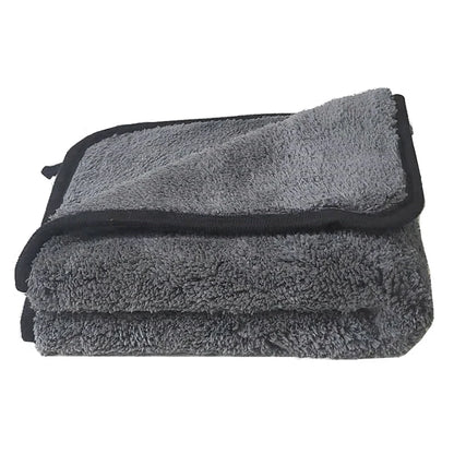 Toalla de microfibra para lavado de coches SEAMETAL de 1200 g/m², 40 x 40 cm, forro polar coral grueso y absorbente, paño de secado y lavado.