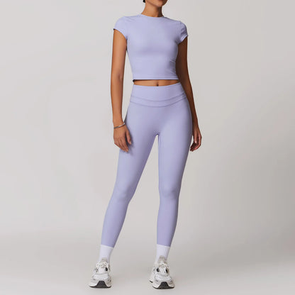SWELTERING Conjunto de 2 piezas de ropa deportiva para mujer, conjunto de yoga, ropa deportiva para gimnasio, trajes de yoga, conjunto de fitness, chándales, sujetador deportivo, leggings para gimnasio