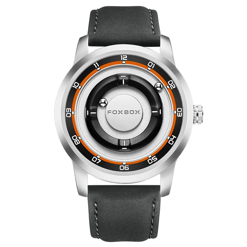 Relojes de pulsera de cuarzo para hombre Foxbox 2025 de lujo, creativos, con cuentas deslizantes, a la moda, impermeables, con fuerza magnética, reloj para hombre, Reloj.