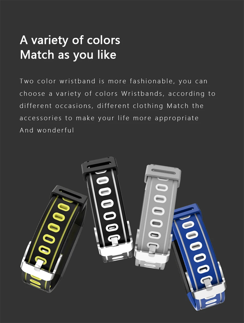 FOXBOX 2025 - Pulsera inteligente para hombre y mujer, resistente al agua, compatible con todos los smartphones, compatible con fitness y deportes, ideal para parejas, LIGE