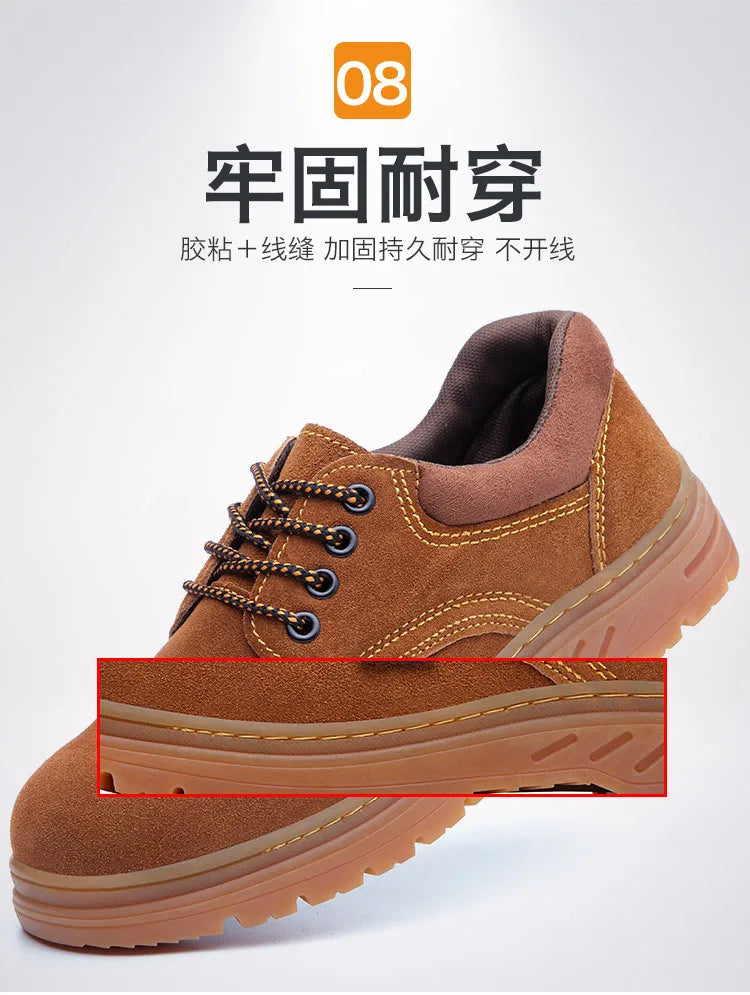 Calzado de seguridad laboral para hombres y mujeres. Antiaplastamiento, antiperforación, antideslizante y antiescaldaduras. Calzado de protección para soldadura eléctrica.