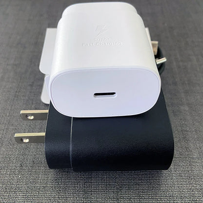 Adaptador de pared superrápido EP-TA800 de Samsung con carga rápida y cable USB-C de 100 cm para Galaxy Note 10, 20, S22, S21 Ultra, S10+, A55 y A15 Plus.