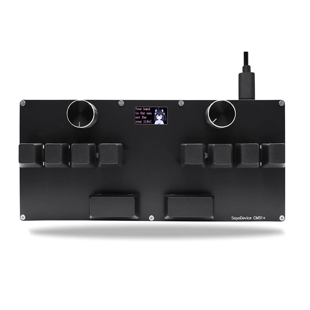 CM51 SayoDevice OSU DJ MAX OUTEMU/Gateron Switches Interruptores magnéticos de disparo rápido Teclado con perilla Pantalla Copiar Pegar Shotcut
