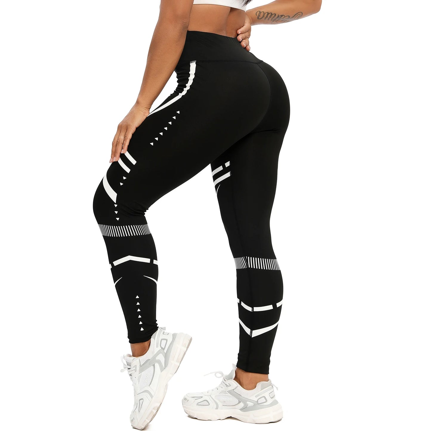 Leggings con estampado geométrico para mujer, pantalones de yoga sin costuras, pantalones deportivos para correr, mallas de cintura alta para entrenamiento y gimnasio.