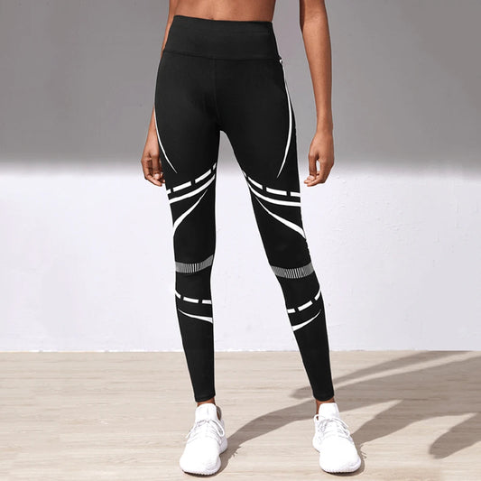 Leggings con estampado geométrico para mujer, pantalones de yoga sin costuras, pantalones deportivos para correr, mallas de cintura alta para entrenamiento y gimnasio.