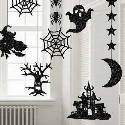 6 decoraciones colgantes de Halloween que añaden un ambiente festivo, decoración de techo, regalos de Halloween para fiestas en casa, decoración DIY.