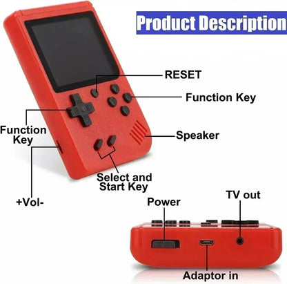 NUEVA mini consola de videojuegos retro portátil de 8 bits, reproductor de juegos portátil con 400 juegos integrados, salida AV, consola de juegos Game Boy