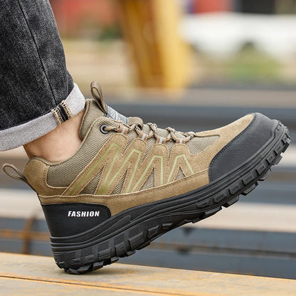 Calzado de seguridad para hombre, zapatos de trabajo con puntera de plástico antiaplastamiento y antiperforación, aislantes, para exteriores, informales, botas de protección laboral, calzado seguro.