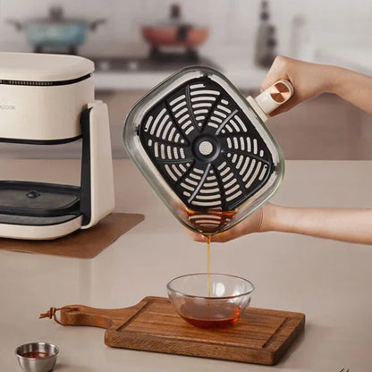 Nuevo modelo de freidora de aire visual, plegable, doméstica, de bajo consumo de aceite, multifunción, para hornear, freír y hervir, freidora eléctrica