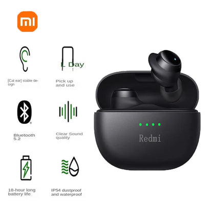 Auriculares intrauditivos Xiaomi Redmi Bluetooth 5.2 con miniestuche de carga, deportivos e impermeables.