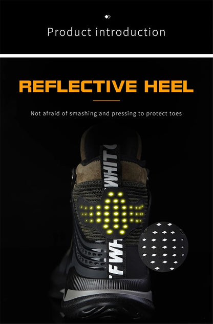 Botas de trabajo de seguridad para hombre con puntera de acero, nuevas, antiaplastamiento y antipinchazos. Calzado antideslizante para hombre, modelos para las cuatro estaciones.