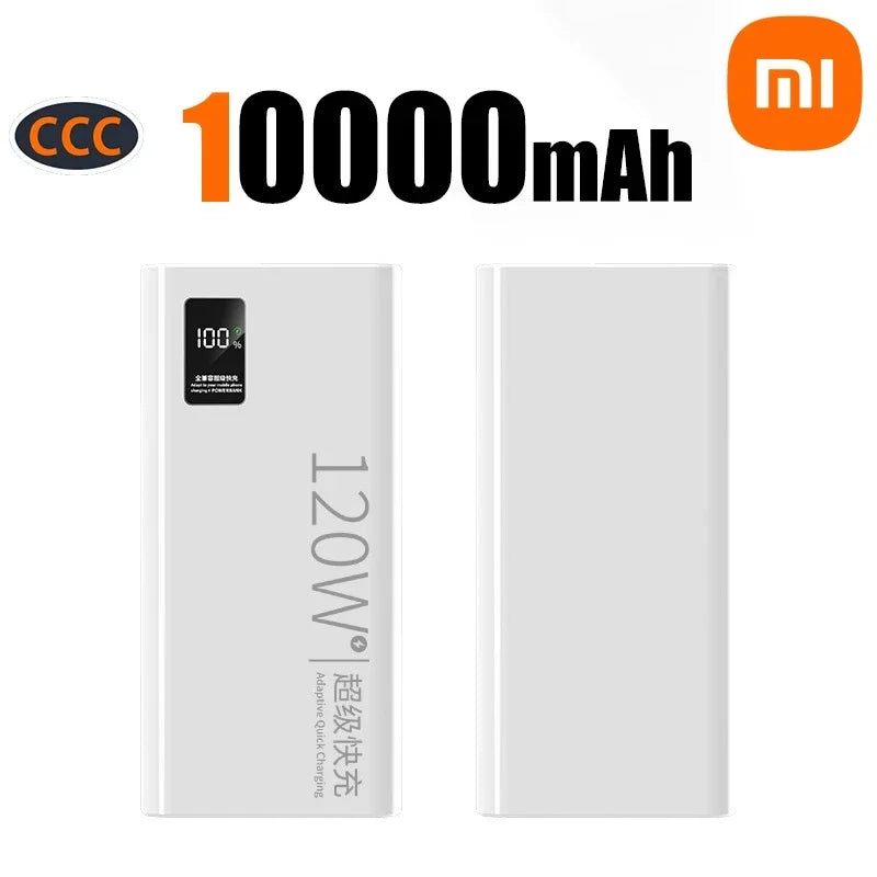 Banco de energía Xiaomi de 500.000 mAh y 120 W, carga ultrarrápida, gran capacidad, para iPhone, Huawei y Samsung.