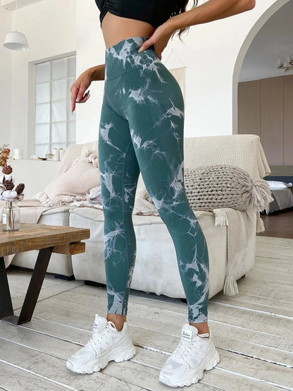 Leggings deportivas para mujer, pantalones de yoga sin costuras con estampado tie-dye de 47 colores, mallas para correr, fitness, cintura alta, para gimnasio y entrenamiento.