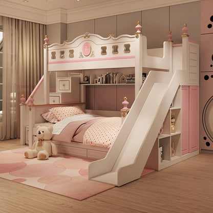 Cama alta deslizante con cajones de almacenamiento, modernas bases de lujo, literas principales para niños, cama de día blanca para niña, muebles de dormitorio