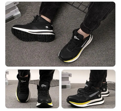 Nuevo calzado de seguridad para hombre, de cuatro estaciones, con puntera de acero antiaplastamiento y antiperforación, suela blanda antideslizante, para trabajo.