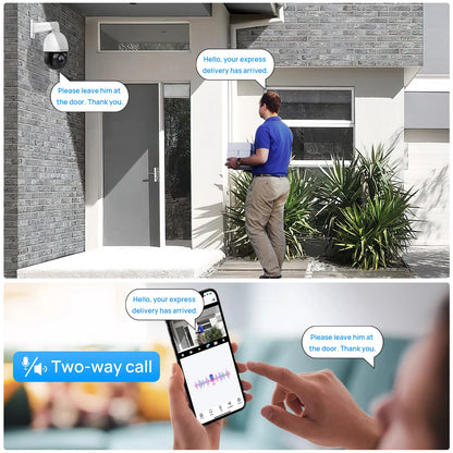 Cámara IP PTZ de 8 MP con zoom 40x, seguimiento de personas y vehículos, audio bidireccional, vigilancia exterior, Plug &amp; Play, compatible con NVR HIK y Hikvision.