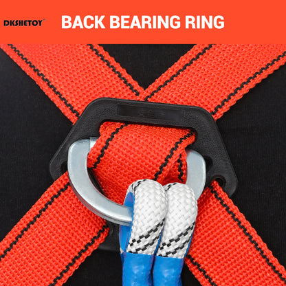 Arneses de seguridad profesionales con protección contra caídas, material de fibra de polipropileno duradero para senderismo, camping y aventuras.