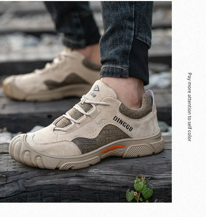 Calzado de seguridad de alta calidad para hombre, con puntera de acero, resistente a golpes y perforaciones. Botas de seguridad antipinchazos.