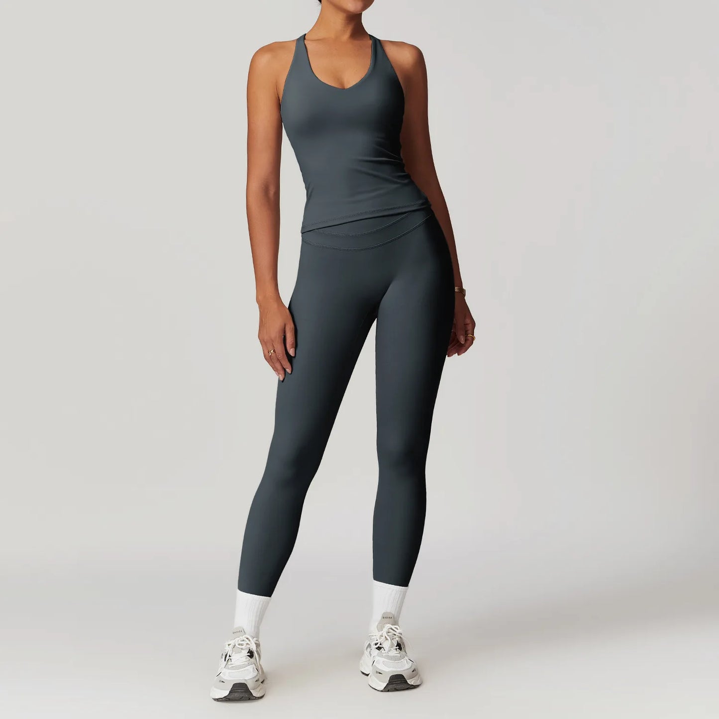 SWELTERING Conjunto de 2 piezas de ropa deportiva para mujer, conjunto de yoga, ropa deportiva para gimnasio, trajes de yoga, conjunto de fitness, chándales, sujetador deportivo, leggings para gimnasio